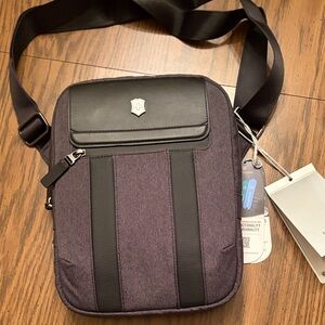 Gray and Black and Crossbody Bag